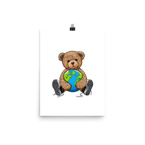 Save The Earth Bear Poster