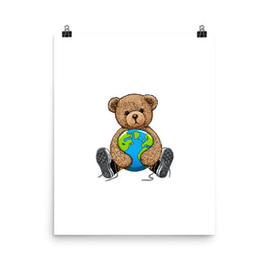 Save The Earth Bear Poster